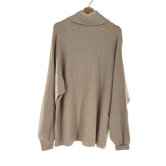 Free People Softly Structured Tunic Sweater in Heather Oatmeal OB816580 - Picture 2 of 5